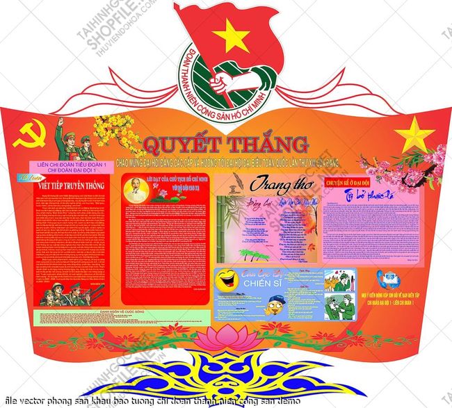 file vector phong san khau bao tuong chi doan thanh nien cong san